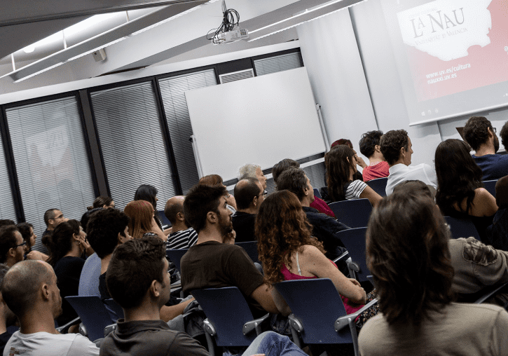 Stock image of a seminar at La Nau